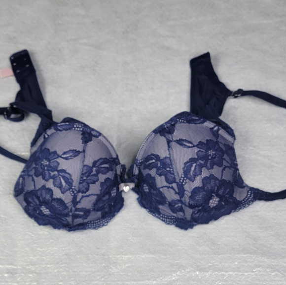 Victoria’s Secret Body by Victoria Push Up Bra Blue Gray Lace 36c - Picture 2 of 6